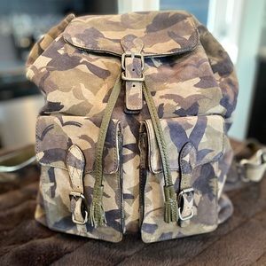 Rebecca Minkoff Suede Camo Bird Backpack